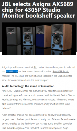 JBL selects Axigns AX5689 chip for 4305P Studio Monitor bookshelf speaker.png